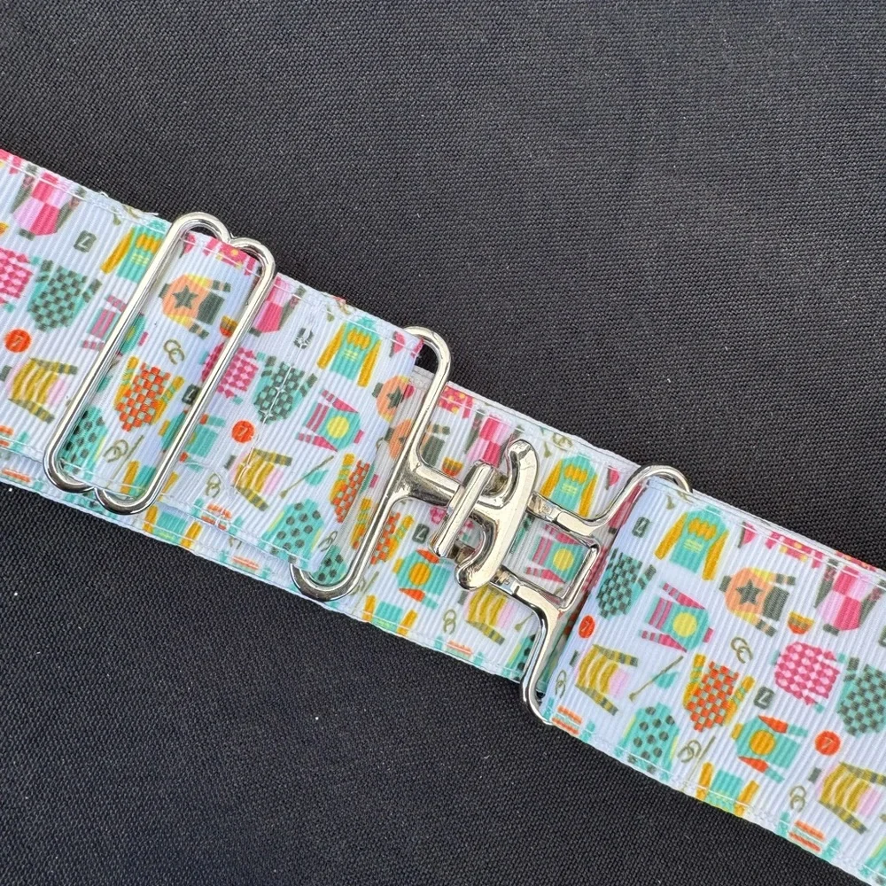 3pc set Equestrian belt adjustable from 22 to 44 inches and 2pc Bow Set